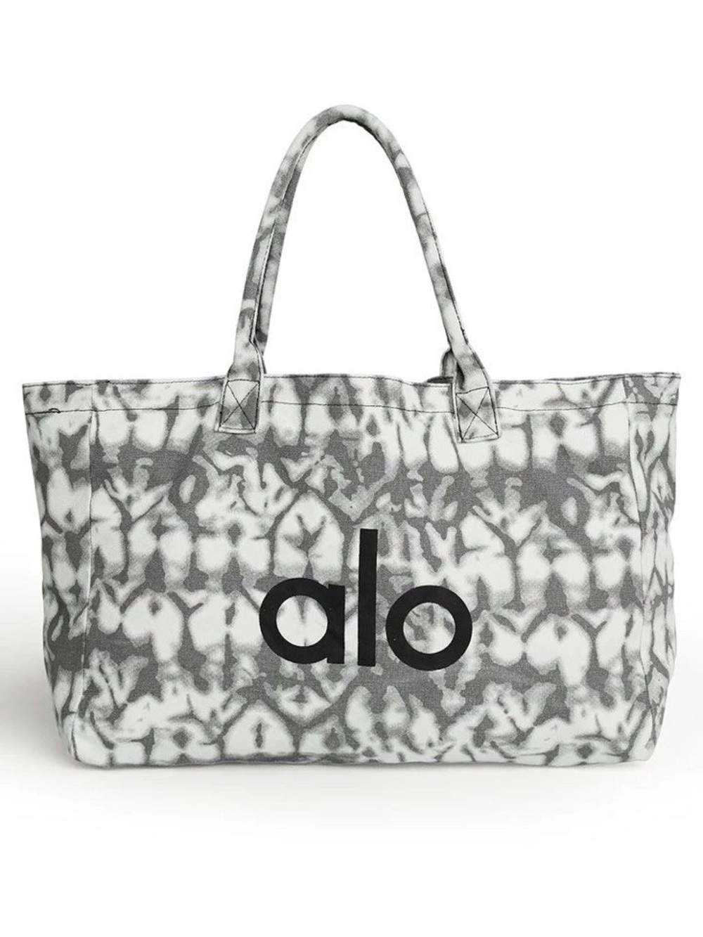 ALO Yoga Gray Tie-Dye Canvas Tote